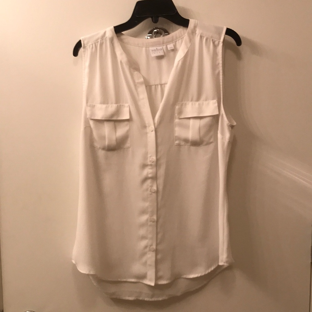 White blouse tank top